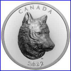 2022 CANADA $25 TIMBER WOLF Head EHR Extra High Relief 99.99 Pure Silver Coin