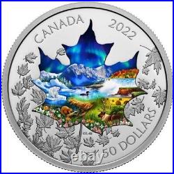 2022 CANADA $50 Canadian Collage 3oz Pure Silver Proof Coin