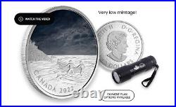 2022 CANADA $50 GHOST SHIP 5oz. 9999 Pure Silver Proof Glow-in-the-Dark Coin
