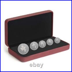 2022 CANADA Fractional 5 coin set 99.99% silver- A Radiant Crown