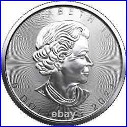 2022 CA Tube (25) 1 Oz Silver Canadian Maple Leaf Coins Brilliant Uncirculated