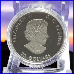 2022 Canada $20 Colourful Birds Cedar Waxwing Fine Silver Coin. 999