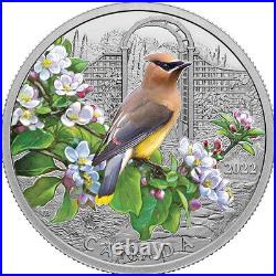 2022 Canada $20 Fine Silver Coin Colourful Birds Cedar Waxwing