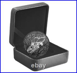 2022 Canada $20 Mercuriceratops Dinosaur Rhodium plated pure silver coin