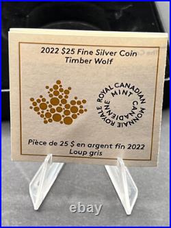 2022 Canada $25 Fine Silver Coin Timber Wolf