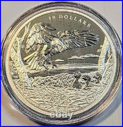 2022 Canada 2 oz Silver Bald Eagles Multifaceted Animal Family Coin Lt Ed 4500