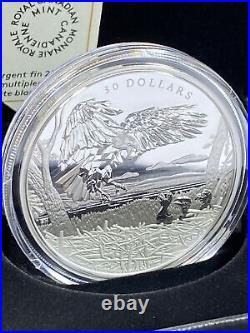 2022 Canada 30$ 50mm 9999 Multifaceted Animal Family Bald Eagle Proof Coin
