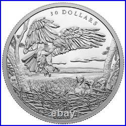 2022 Canada $30 Fine Silver Coin Multifaceted Animal Family Bald Eagles