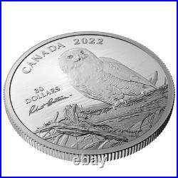 2022 Canada $30 Snowy Owl on Driftwood Robert Bateman Two Ounce Fine Silver Coin