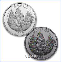 2022 Canada $50 Fine Silver Coin The Magic Of The Season Santa- BROKEN CAPSULE