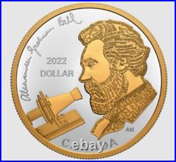 2022 Canada Alexander Graham Bell Silver Proof Set 99.99% Pure Silver Coin