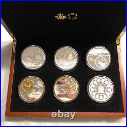 2022 Canada Big Coin Subscription Series 6 x 5 oz. Pure Silver Coins Wood Case