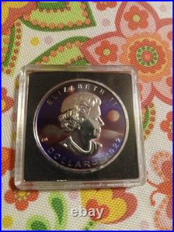 2022 Canada Elizabeth II VaporWave, 1oz. 9999 Silver, Metallic/Holo, 072/100