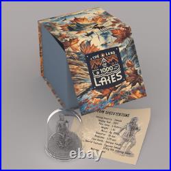 2022 Canada Maple 1 oz Antique Silver Land of a Thousand Lakes with Indian