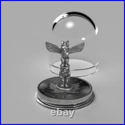 2022 Canada Maple 1 oz Antique Silver Land of a Thousand Lakes with Totem Pole