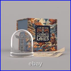 2022 Canada Maple 1 oz Antique Silver Land of a Thousand Lakes with Totem Pole