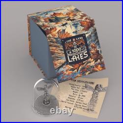 2022 Canada Maple 1 oz Antique Silver Land of a Thousand Lakes with Totem Pole