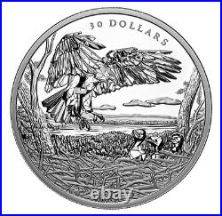 2022 Canada Multifaceted Animal Family Bald Eagles 30$ 99.99% Pure Silver Coin