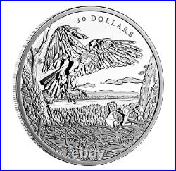 2022 Canada Multifaceted Animal Family Bald Eagles 30$ 99.99% Pure Silver Coin