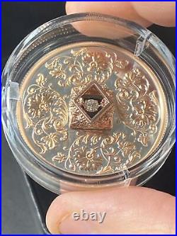 2022 Canada Sparkle Of The Heart Silver Coin Rose Gold-plated Dancing Diamond