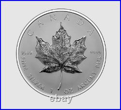 2022 Canada Ultra High Relief Sml Silver Maple Leaf $20 99.99% Pure Silver Coin