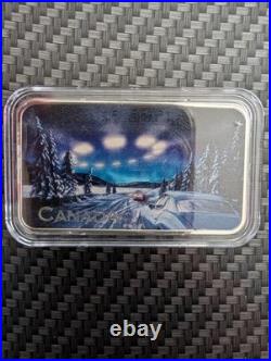 2022 Canada Yukon UFO Encounter 1oz 99.99 Proof Silvercoin Glow In The dark