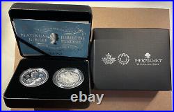2022 Great Britain / Canada Silver Proof Qeii Platinum Jubilee 2-coin Set