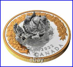 2022 Holiday Splendour Christmas Moving Pure 5oz Silver Coin Canada