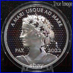 2022 PAX Peace Dollar Pulsating $50 5 OZ Pure Silver UHF Proof Coin Canada
