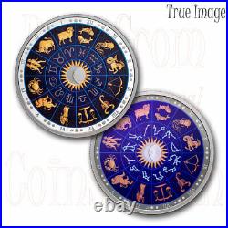 2022 Signs of the Zodiac $30 2 OZ Pure Silver Glow-in-the-Dark Coin Canada