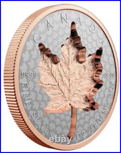 2022 Super Incuse Maple Leaf 1oz. 9999 Silver Coin Canada UNC