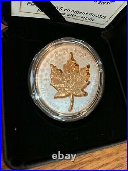 2022 Super Incuse Maple Leaf 1oz Pure. 9999 Silver Coin Canada