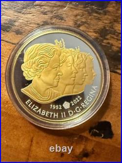 2022'The Imperial State Crown' Proof $1 Fine 99% Silver Coin gold plating