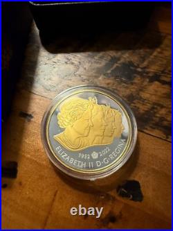 2022'The Imperial State Crown' Proof $1 Fine 99% Silver Coin gold plating