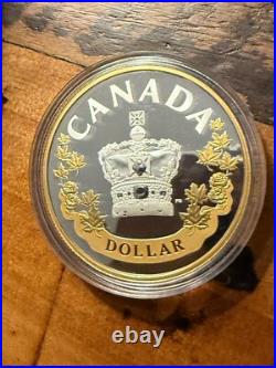 2022'The Imperial State Crown' Proof $1 Fine 99% Silver Coin gold plating