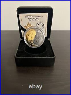 2022'The Sea Otter-Black and Gold' $20 Silver Fine 1oz Coin