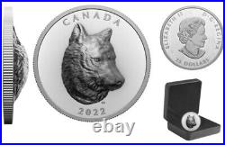 2022'Timber Wolf EHR' $25 Fine Silver 1oz. Coin (RCM 204414) (20524)