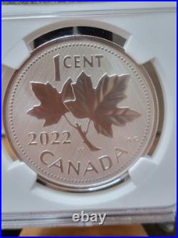 2022 W 1c Canada 1 Oz Silver Ngc Sp70 Farewell To The Penny Maple Leaf Cent Fr