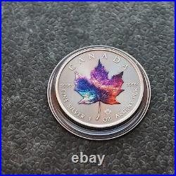 2023 1OZ Silver Canada Maple Leaf Universum Universe Space ONLY 250pc Etui RARE