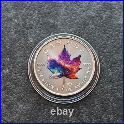 2023 1OZ Silver Canada Maple Leaf Universum Universe Space ONLY 250pc Etui RARE