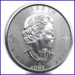 2023 1 Oz Canadian Silver Maple Leaf Coin. 9999 Fine (Roll of 25) New, BU