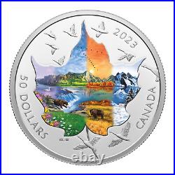 2023 $50 Canadian Collage Four Seasons Pure Silver Coin