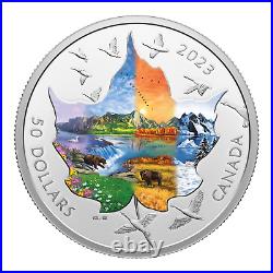 2023 $50 Canadian Collage Four Seasons Pure Silver Coin