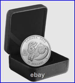 2023 CANADA $15 LUNAR YEAR OF THE RABBIT. 9999 Pure Silver 1oz Proof Coin