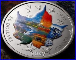 2023 CANADA $50 CANADIAN COLLAGE 4 SEASONS 3oz. 9999 Pure Silver Proof Coin