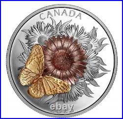 2023 CANADA $50 MONARCH BUTTERFLY and the Bloom 5oz. 9999 Pure Silver Proof Coin