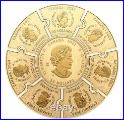 2023 CANADA CELESTIAL CIRCLE $50 10oz. 9999 Pure Silver 8 Piece Puzzle Coin Set