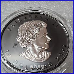 2023 Canada 1 oz Silver $20 Super Incuse Black Maple Reverse Proof Coin OGP/NEW