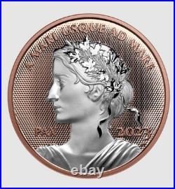 2023 Canada 1oz Rose Gold Plated Pure Silver Coin Peace Dollar