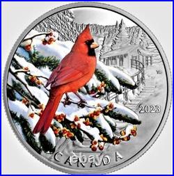 2023 Canada $20 Dollars Silver Coin, Colorful Birds Northern Cardinal
